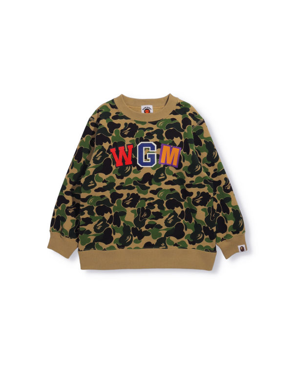 Sudaderas Bape ABC Camo Shark Crew Neck Niños Verdes | 437268-KNW