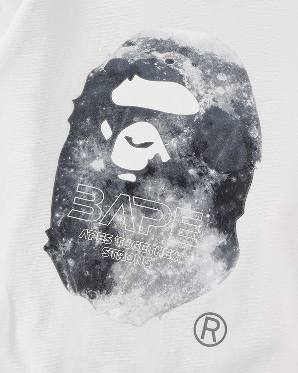 Sudaderas Bape Ape Head Moon Crewneck Hombre Blancos | 735846-HKM