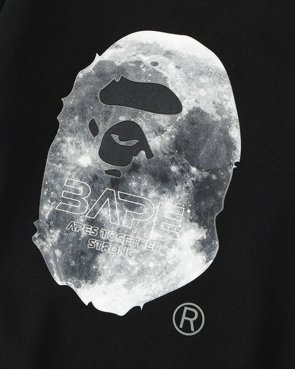 Sudaderas Bape Ape Head Moon Crewneck Niños Negros | 825467-OHX