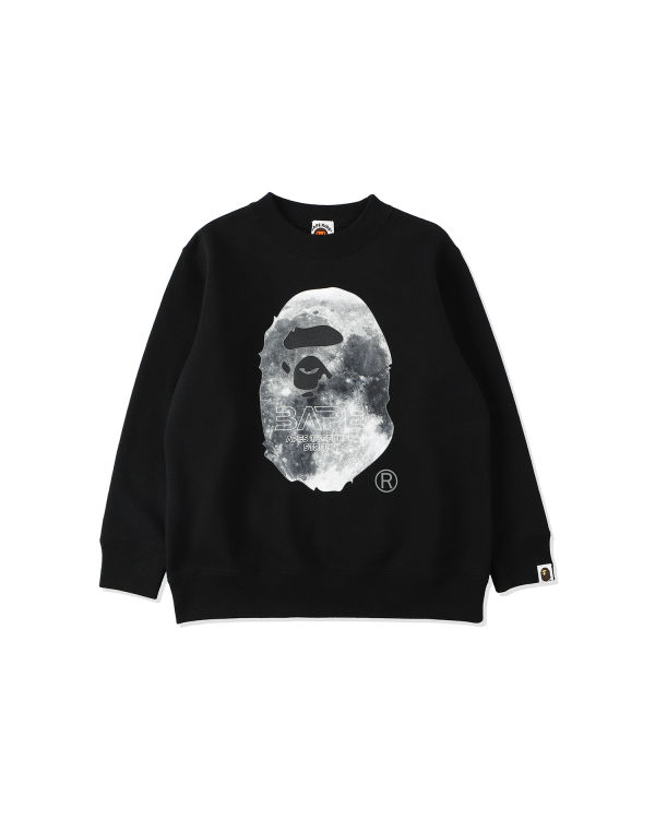 Sudaderas Bape Ape Head Moon Crewneck Niños Negros | 825467-OHX