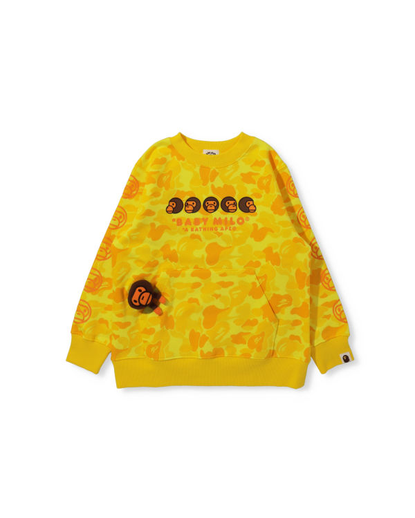 Sudaderas Bape BK15TH Anniversay Milo Crew Neck Niños Amarillos | 450231-QOS