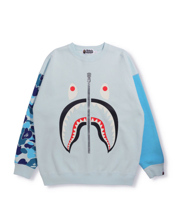 Sudaderas Bape Big ABC Camo Shark Oversized Crew Neck Mujer Azules | 672108-OJN