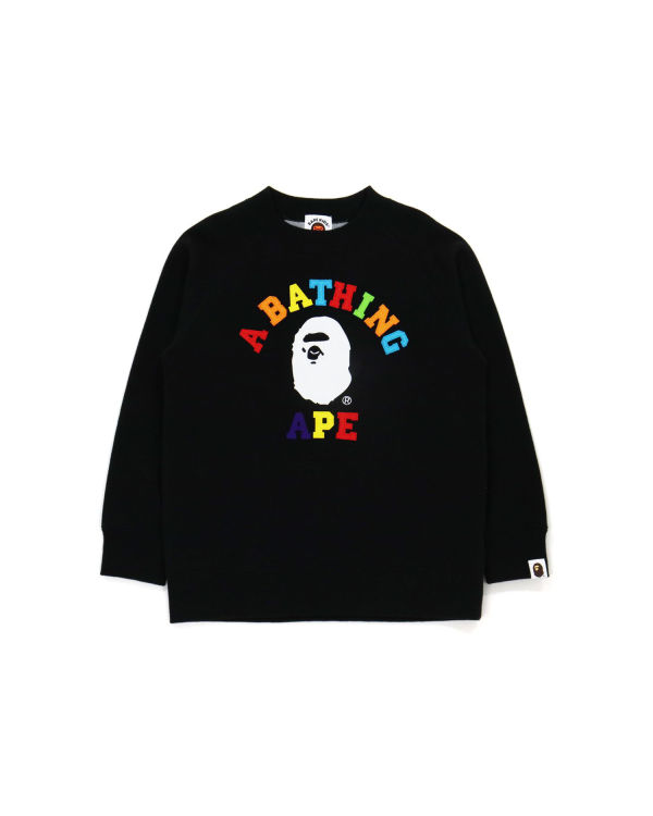 Sudaderas Bape College Applique Quilting Niños Negros | 126743-VLX