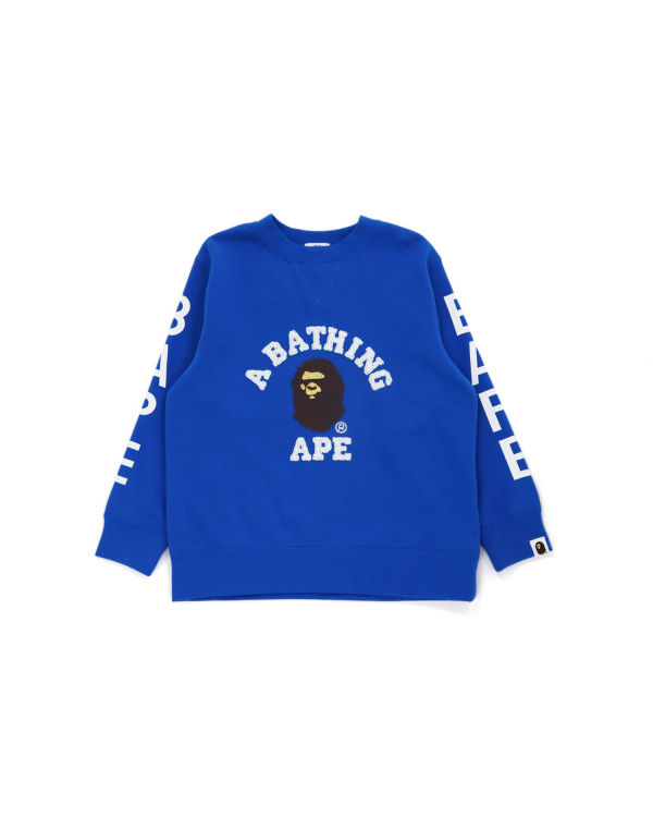 Sudaderas Bape College Crewneck Niños Azules | 249638-JNT