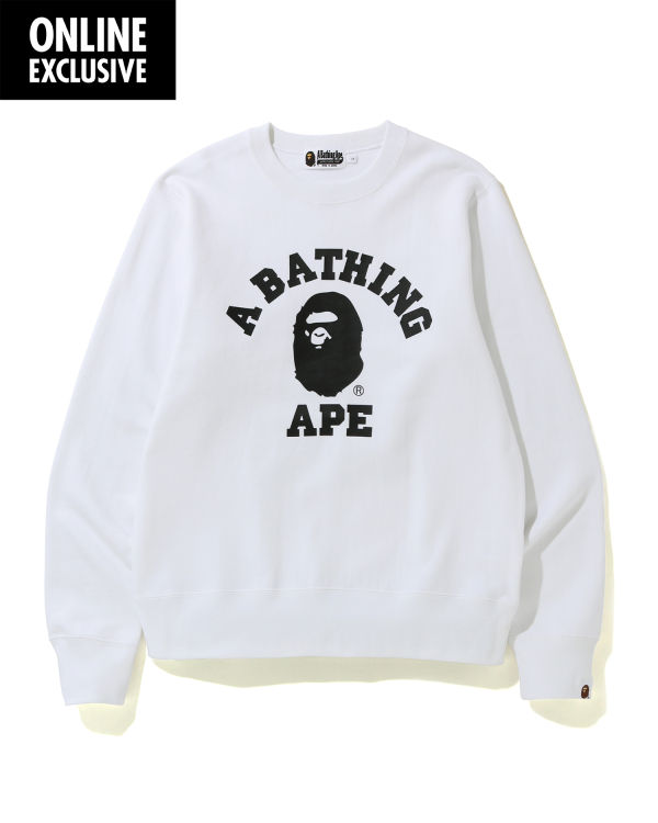 Sudaderas Bape College Hombre Blancos | 054398-TBZ