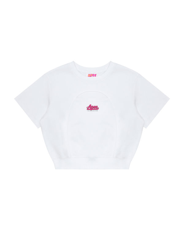 Sudaderas Bape Cropped logo Mujer Blancos | 201934-LRS