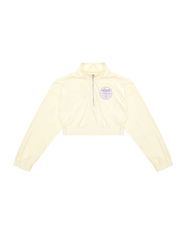 Sudaderas Bape Cropped zip-up Mujer Blancos | 756108-BJQ