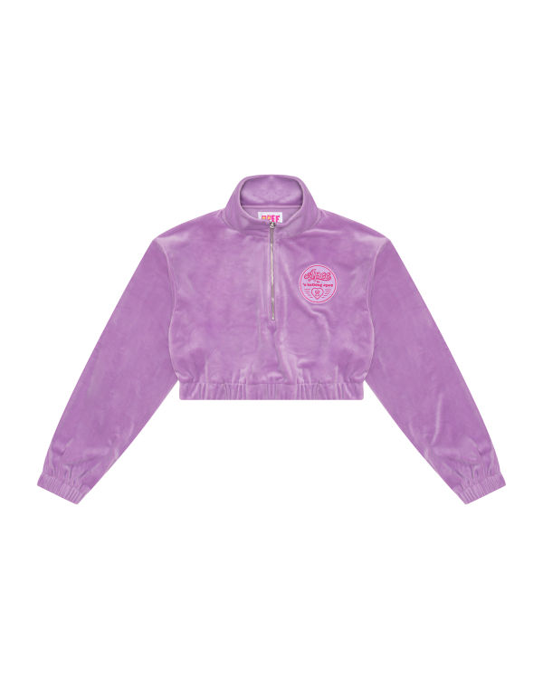 Sudaderas Bape Cropped zip-up Mujer Morados | 234607-DZO