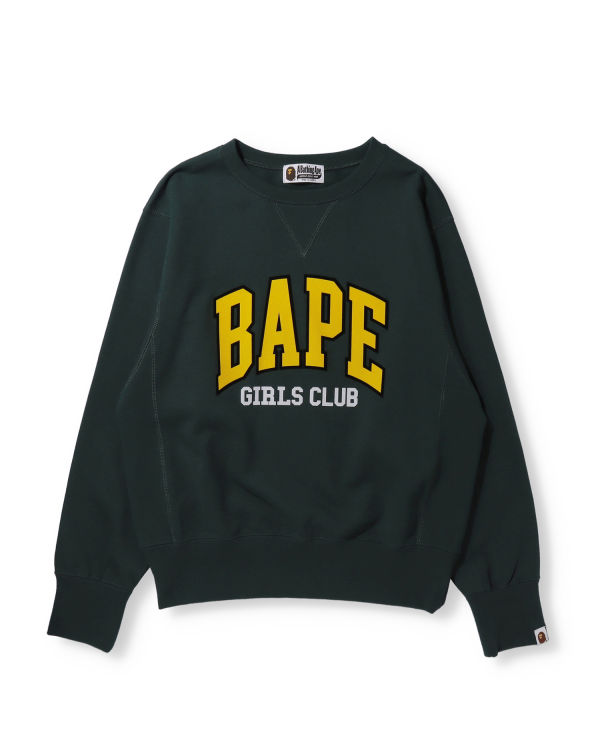 Sudaderas Bape Girls Club Anchos Crew neck Mujer Verdes Oscuro | 876291-PDW