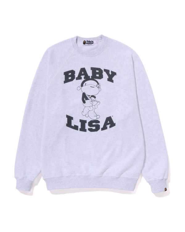 Sudaderas Bape Lisa Oversized Crewneck Mujer Grises | 037614-YAC