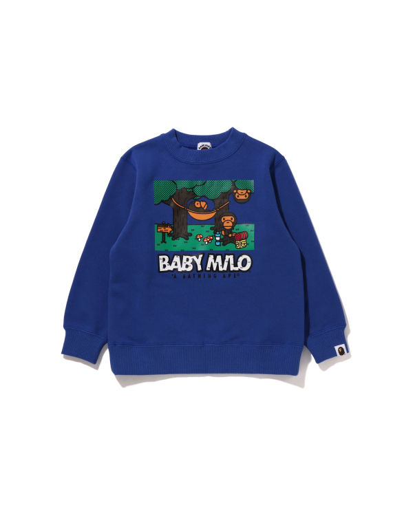 Sudaderas Bape Milo Camo Hammock Crewneck Niños Azules | 465218-GPF