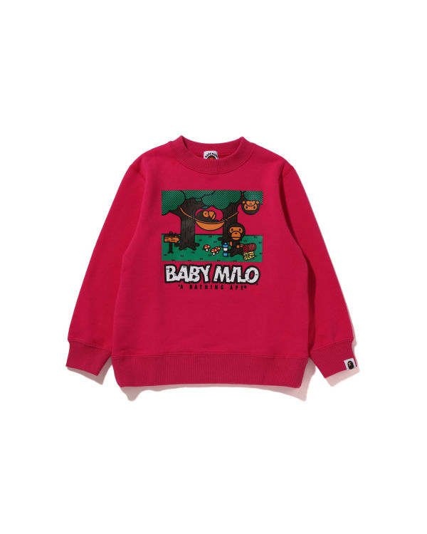 Sudaderas Bape Milo Camo Hammock Crewneck Niños Rosas | 601785-JQD