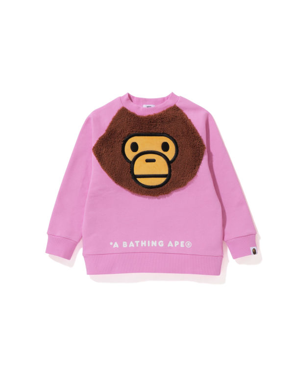 Sudaderas Bape Milo Crewneck Niños Rosas | 576012-OUL