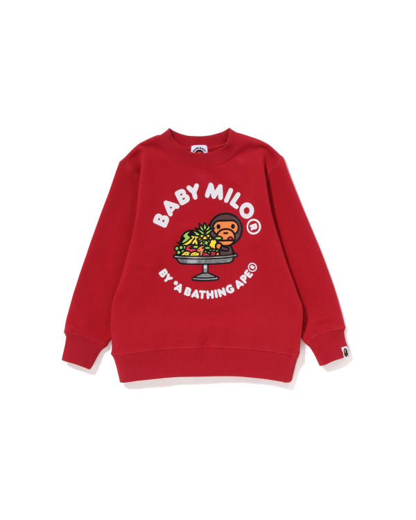 Sudaderas Bape Milo Fruit Crewneck Niños Rojos Claro | 603784-ZFA