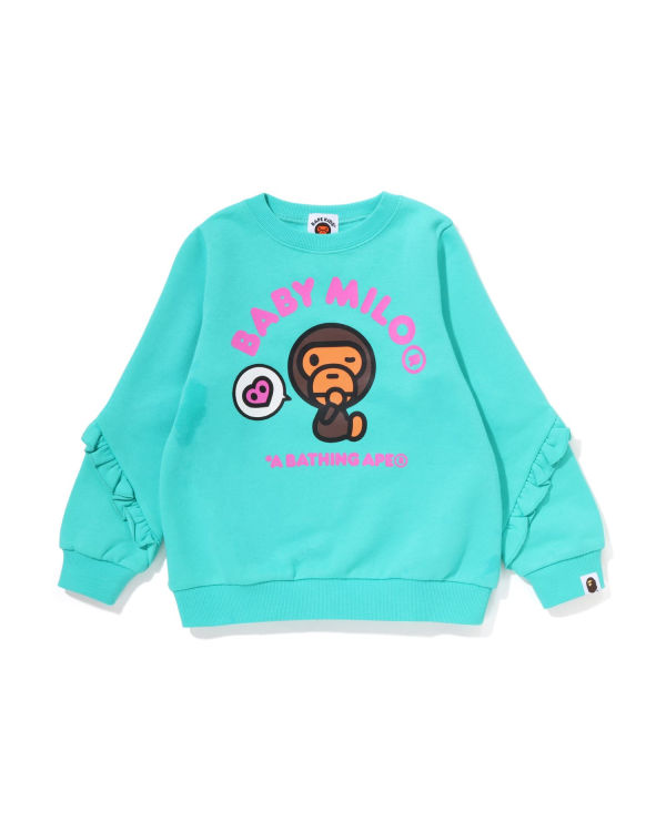 Sudaderas Bape Milo Heart Frill Crewneck Niños Verde Menta | 501294-IXA