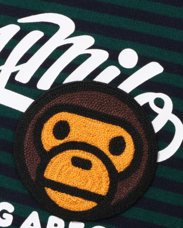 Sudaderas Bape Milo Patch Hoop Crewneck Niños Verdes Oscuro | 091734-GZS