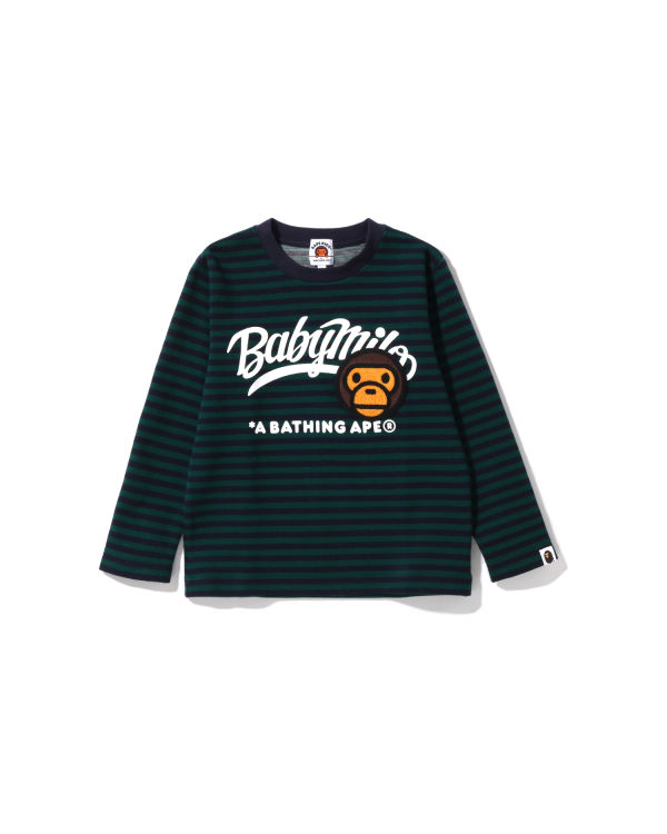 Sudaderas Bape Milo Patch Hoop Crewneck Niños Verdes Oscuro | 091734-GZS