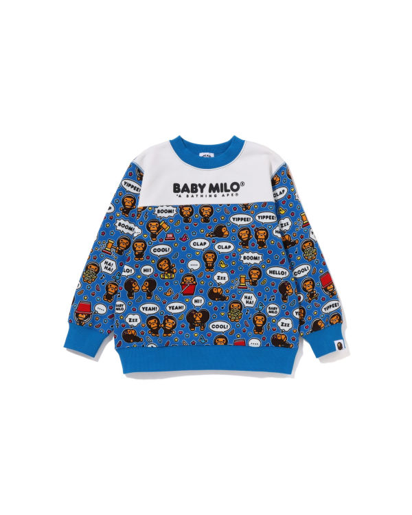 Sudaderas Bape Milo Speech Balloon Crewneck Niños Azules | 521964-DIS