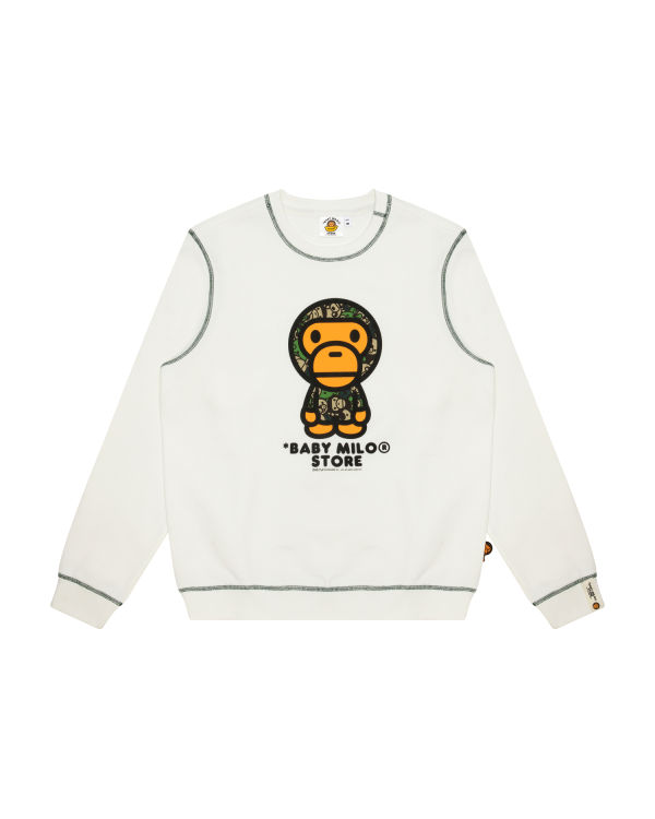 Sudaderas Bape Milo crew neck Mujer Blancos | 617320-ULS