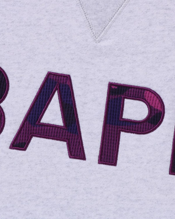 Sudaderas Bape Patch Relaxed Fit Crewneck Hombre Grises | 726408-AGE