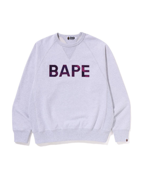 Sudaderas Bape Patch Relaxed Fit Crewneck Hombre Grises | 726408-AGE