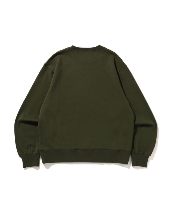 Sudaderas Bape STA Logo Relaxed Fit Crewneck Hombre Verdes | 593284-TSK