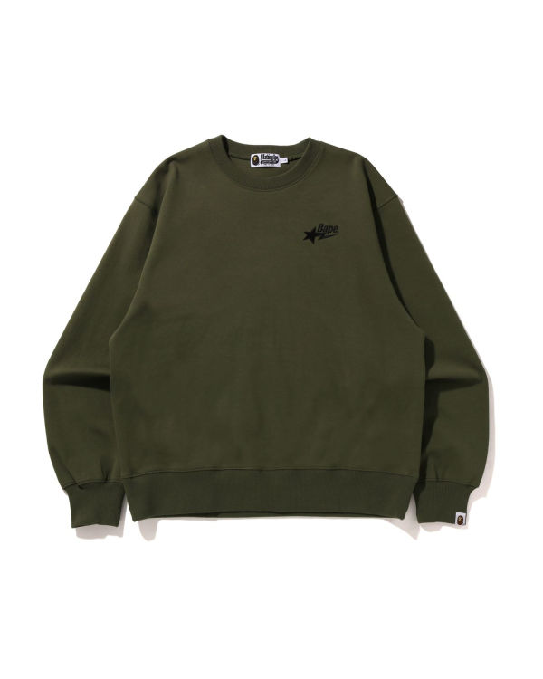 Sudaderas Bape STA Logo Relaxed Fit Crewneck Hombre Verdes | 593284-TSK