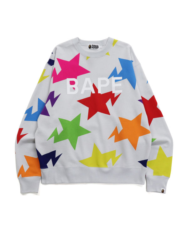 Sudaderas Bape STA Pattern Relaxed Fit Crewneck Hombre Multicolor | 640857-ECK