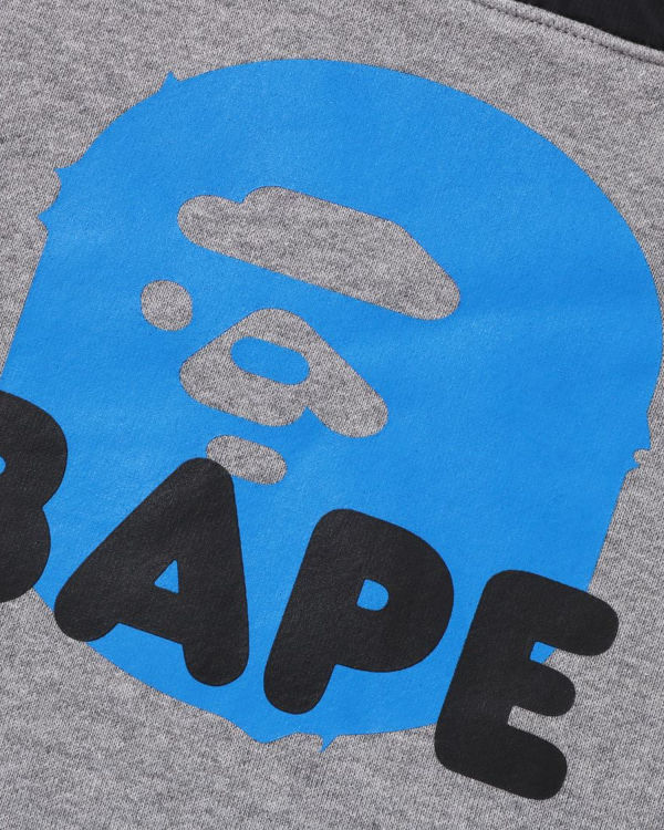 Sudaderas Bape STA Quilting Ape Head Half Snap Niños Grises | 682107-RNV