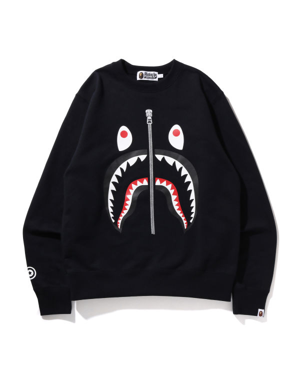 Sudaderas Bape Shark Crewneck Hombre Negros | 751642-QDB