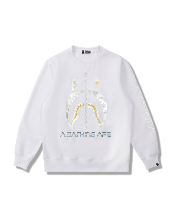 Sudaderas Bape X Hajime Sorayama Shark Crewneck Hombre Blancos | 394078-GYI