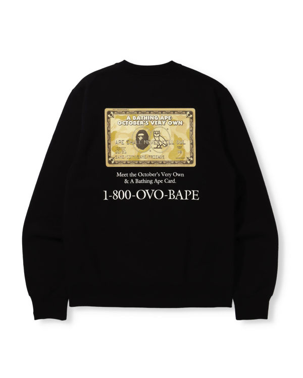 Sudaderas Bape X OVO Card Crew Neck Hombre Negros | 638794-LYE