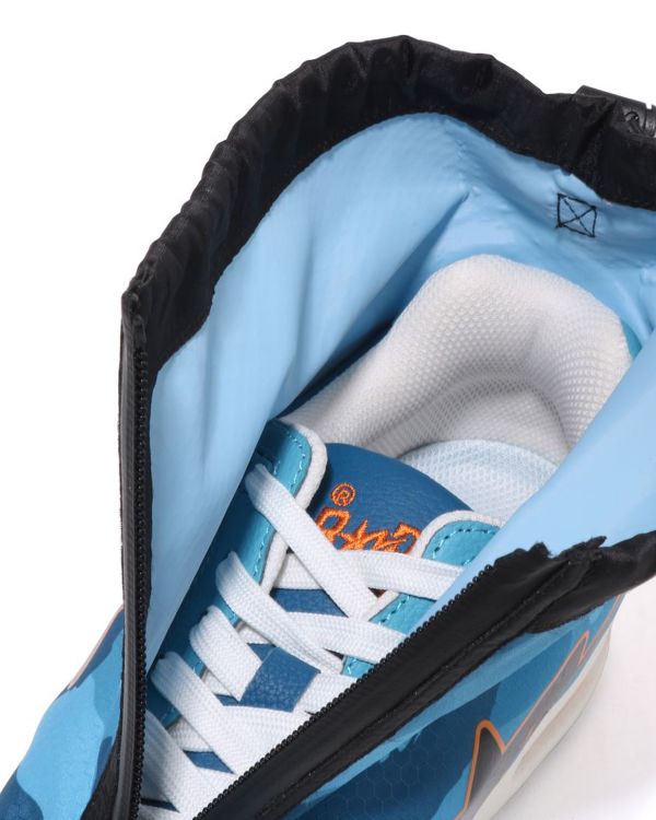 Tenis Bape Honeycomb Camo Zip Carretera STA M2 Hombre Azules | 874936-CHW