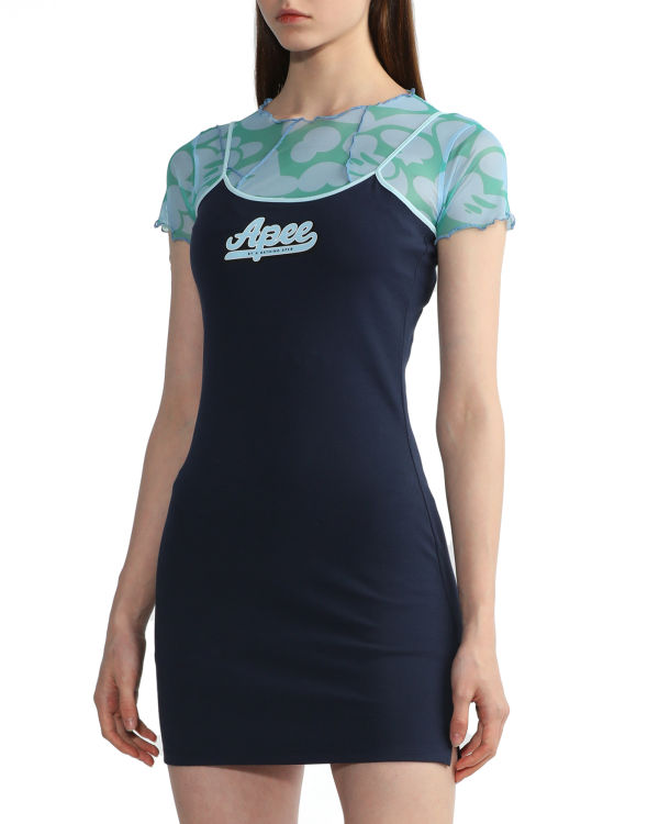 Vestido Bape Estampados Mujer Azul Marino Azules | 390625-KXS